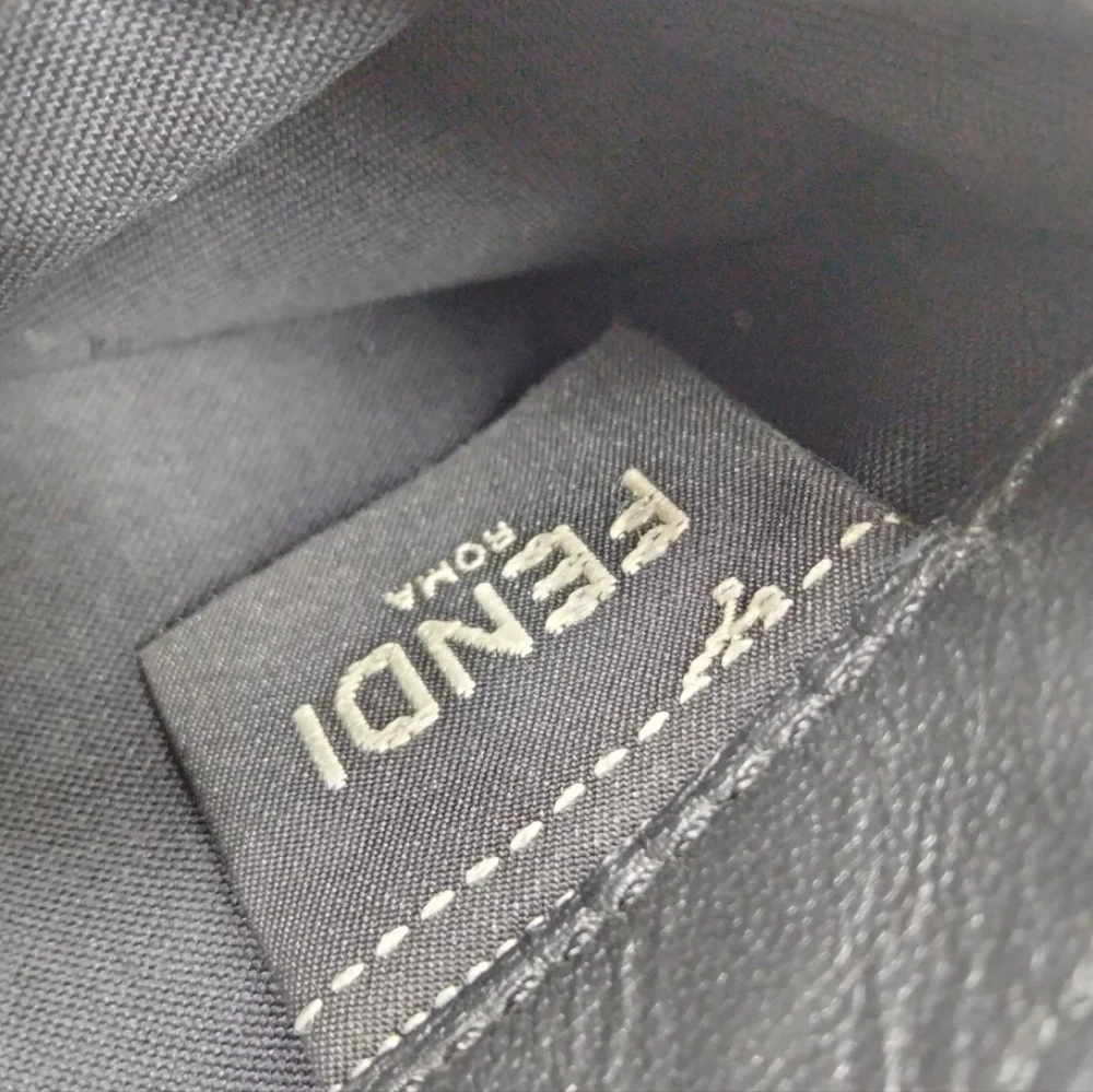 Fendi Black Nappa Leather Compact Wallet
